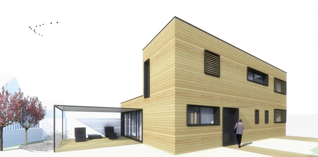 maison à patio en bois à Nanterre