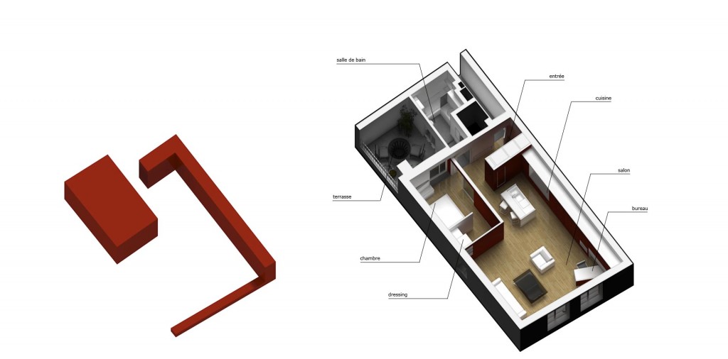 appartement dans le marais à Paris redesigné par sof architectes