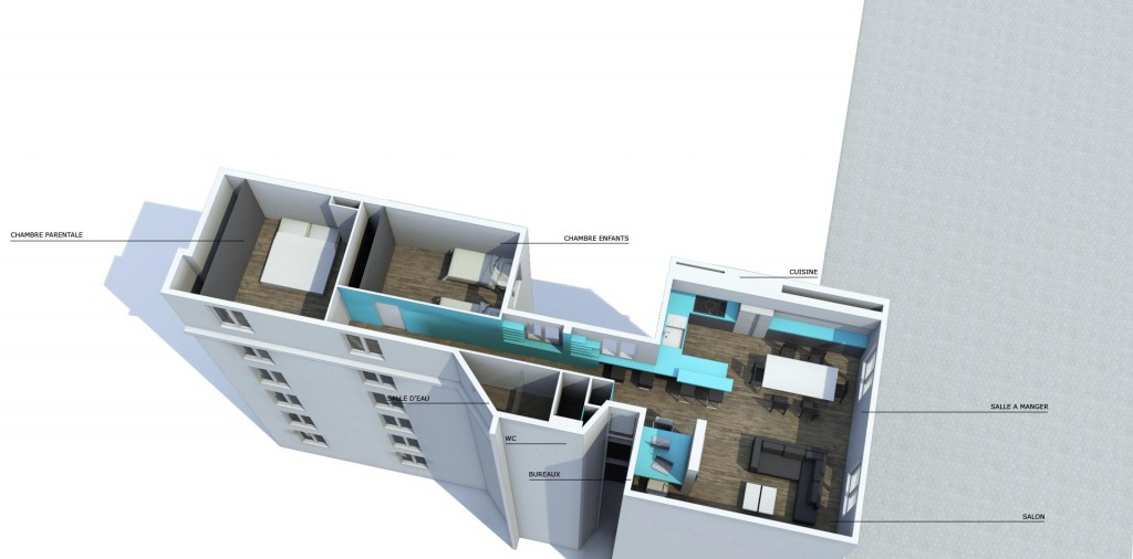 penthouse : restructuration d'un appartement parisien
