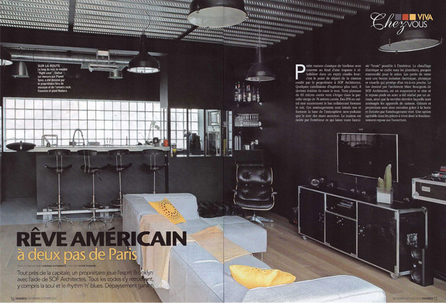 un article dans Viva Déco sur la maison So'House de style new yorkais Brroklin à Saint Ouen